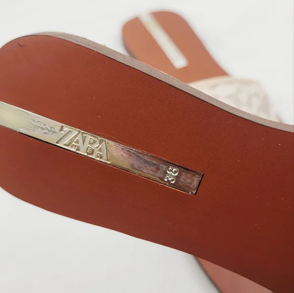 Zara Lace Slip On Slide Sandals - Picture 7 of 10